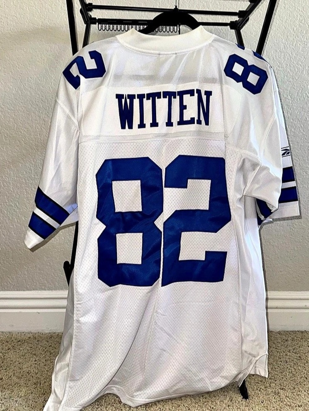 Reebok Jason Witten Dallas Cowboys NFL Equipment Jersey Mens Large #82 White